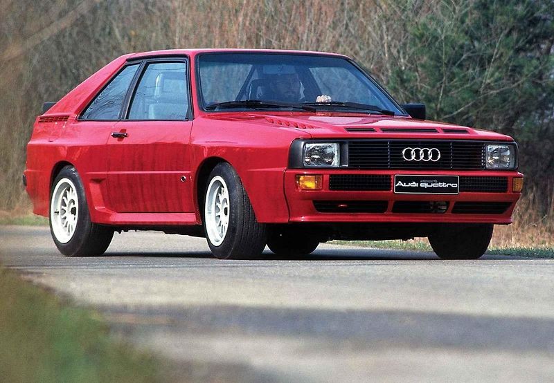 Řez vozem Audi Quattro