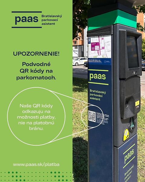 Podvodníci se soustřeďují už i na parkovací automaty, kde nahrazují pravé QR kódy falešnými. 