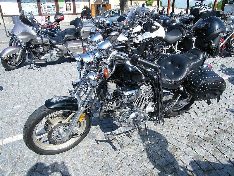 Japonské motocykly Yamaha Virago patřily mezi oblíbené. Na snímku je model XV1100.