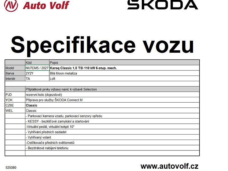 Škoda Karoq Classic 1,5TSI 110kW - fotka 2 z 11