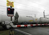 Druhý český chytrý - přestupky automaticky zaznamenávající - železniční přejezd je ve Studénce na Novojičínsku, 14. 3. 2024.