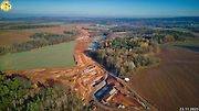 Staveniště dálnice D6 úseku Petrohrad - Lubenec. Foto: Jan Banán Svoboda