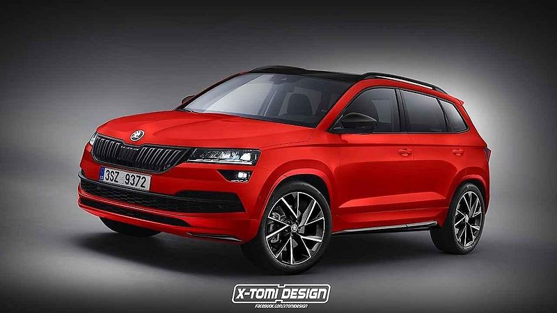 Škoda Karoq Coupé na neoficiální ilustraci.