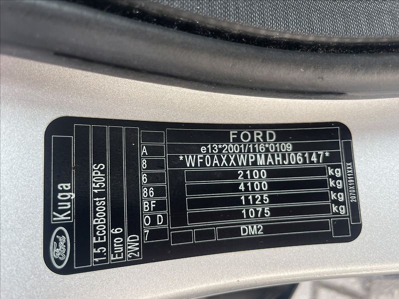 Ford Kuga 1,5 EcoBoost 110kw Tažné CZaut - fotka 29 z 30