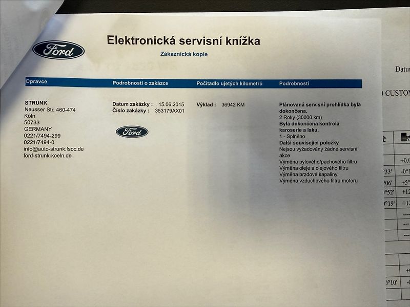 Ford Tourneo Custom 2,2 TitaniumX,114kW,velký serv - fotka 30 z 33