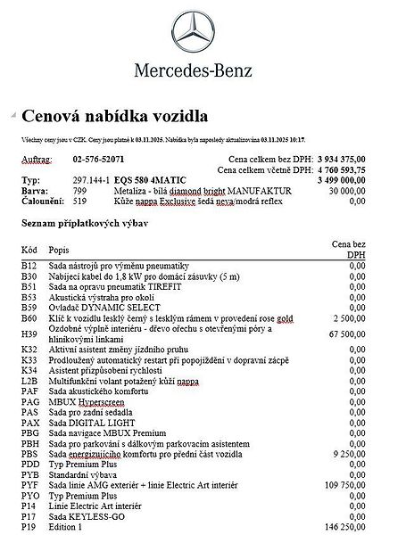 Mercedes-Benz EQS 580 4M, EDITION ONE - fotka 17 z 20