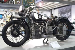Motocykl Windhoff 750 v ve ZweiRadMuseum NSU. Foto: Wikimedia Commons, Joachim Köhler, CC BY-SA 3.0