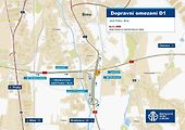 Dopravní omezení ve směru Praha - Brno.