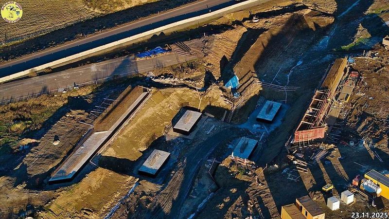 Staveniště dálnice D6 úseku Petrohrad - Lubenec. Foto: Jan Banán Svoboda