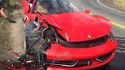 Takhle Ferrari 458 vypadalo po nehodě.