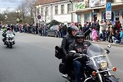 Z příjezdu spanilé jízdy motocyklů do Poděbrad.
