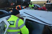 Cvičení, které mělo prověřit všechny složky Integrovaného záchranného systému při hromadné nehodě, se konalo ve středu dopoledne na nově postavené D1 u Přerova.