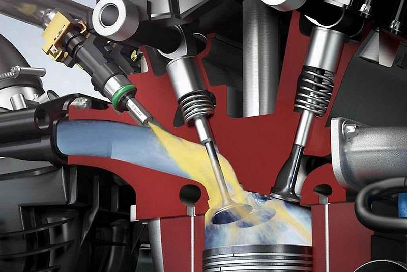 Motor vybavený přímým vstřikováním.