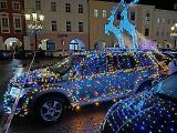 Sraz vánočně nazdobených aut v Kroměříži (prosinec 2024)