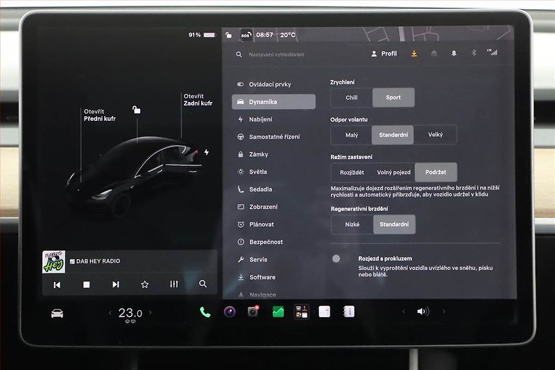 Tesla Model 3 (2019) Long Range 4WD 78kWh, SoH 78% - fotka 13 z 20