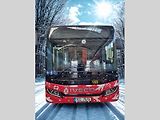 Vánoční autobus v Českých Budějovicích.