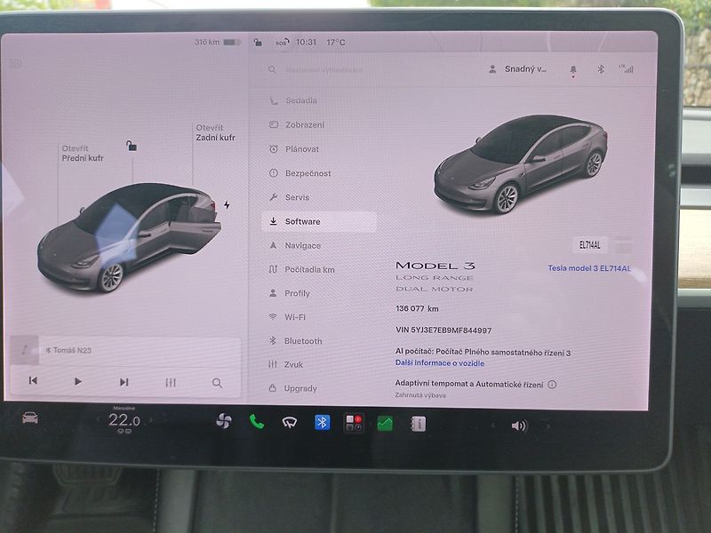 Tesla Model 3 LR, AWD, Tažné, Tepelné čerpad - fotka 10 z 18