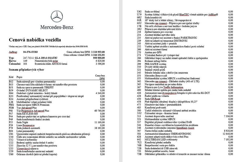 Mercedes-Benz GLA 200d 4MATIC, CZ, 1.majitel - fotka 15 z 16