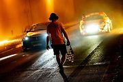 Finále Race The Streets, mezinárodního šampionátu v driftech v Dolní oblasti Vítkovic. 9. srpna 2025 v Ostravě.