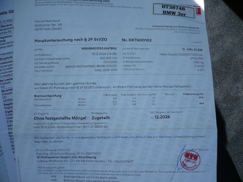 BMW Řada 3 E46 328i 142Kw Klima - fotka 34 z 34