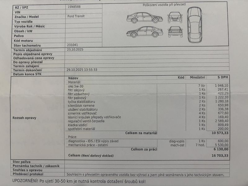 Ford Transit 300 L1H2 5 MÍST TREND 115 PS - fotka 17 z 17