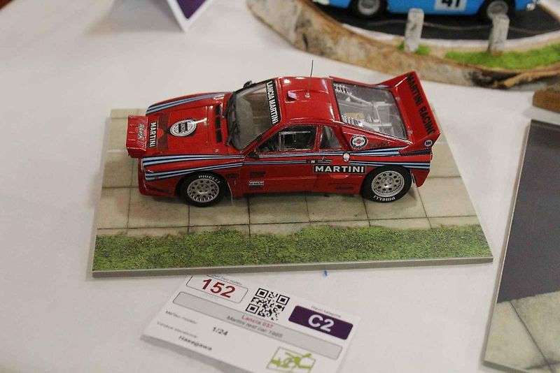 Vítězný model kategorie závodních vozů seniorů, Bugatti Type 35B Přemysla Bartoše. Se skutečným vozem si Eliška Junková dojela pro 5. místo při závodě Targa Florio 1928.