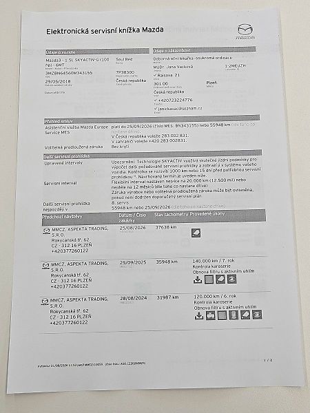 Mazda 3 1.5i SKYACTIV-G 74kW, ČR,1.maj - fotka 29 z 29