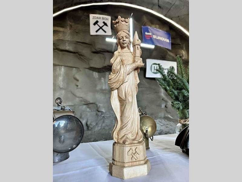 Žehnání svaté Barbory na stavbě tunelu Homole na budoucí dálnici D35 u Vysokého Mýta.