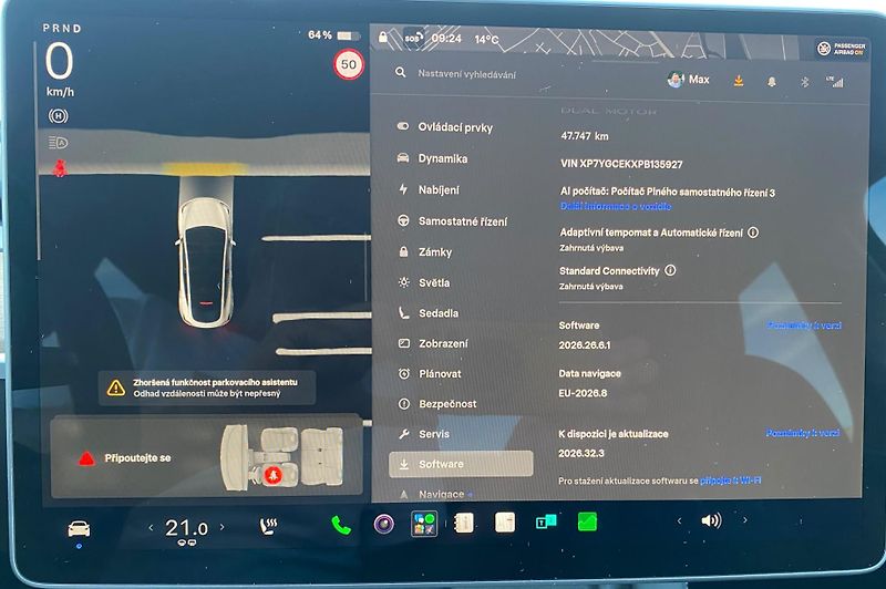 Tesla Model Y (2023) Long Range, tažné, 47 tis km - fotka 20 z 22