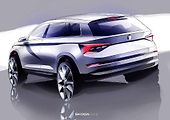 Škoda Kodiaq na oficiální skice.