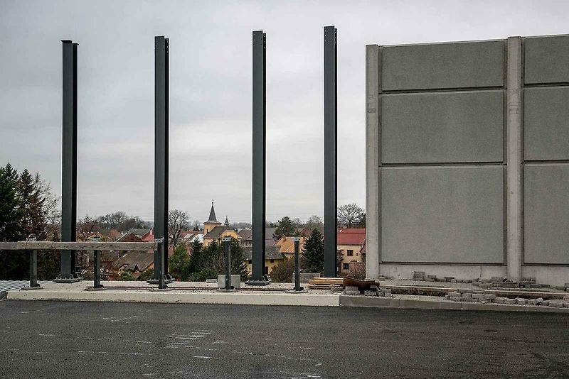 Fototermín v rámci ukázky postupu stavby dálnice D1 Říkovice–Přerov, 14. listopadu 2025, Přerov.