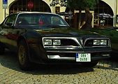 Sraz amerických vozů Chevrolet Camaro a Pontiac Firebird v Kolíně.
