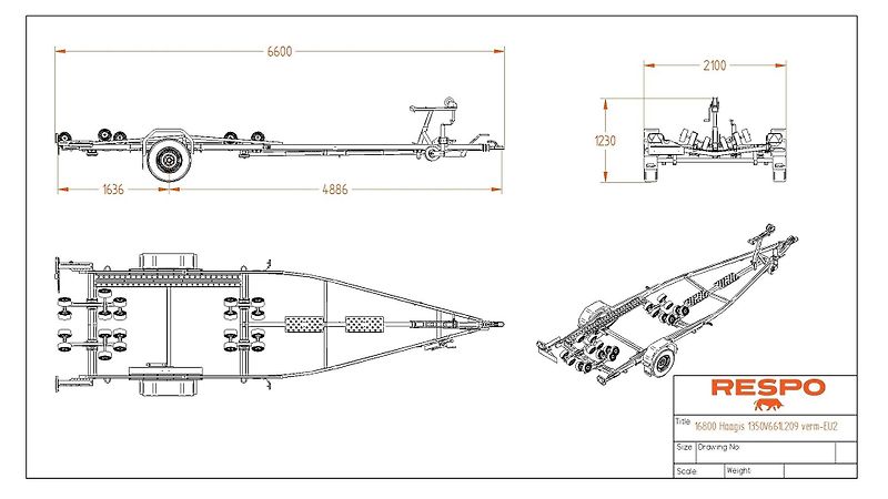 Respo (2026) přívěs pro loď L209, 660 cm - fotka 4 z 4