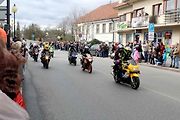 Z příjezdu spanilé jízdy motocyklů do Poděbrad.