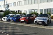 Všechny čtyři kolínské generace Ayga pohromadě.