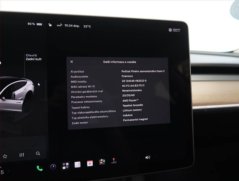 Tesla Model 3 (2023) Long Range 4WD 79kWh, SoH 95% - fotka 26 z 32