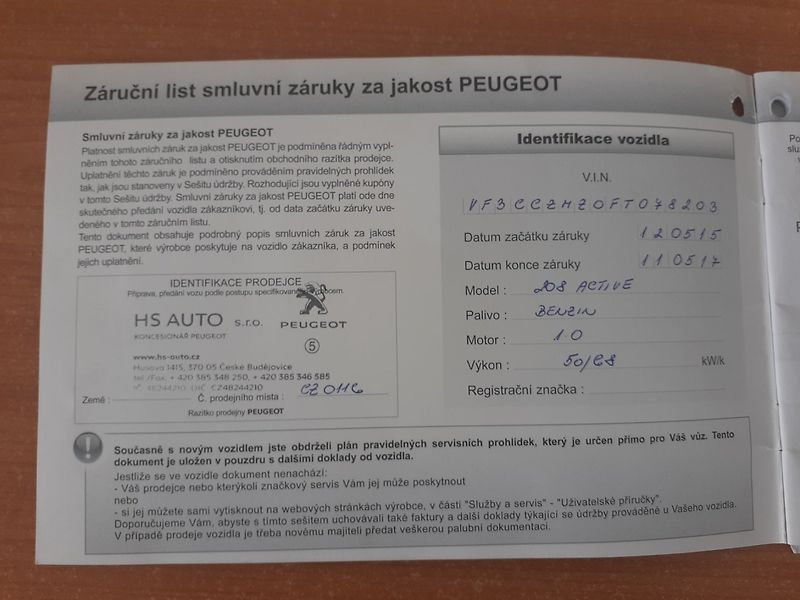 Peugeot 208 (2015) 1.0  PT ,AC,TEMP. - fotka 27 z 31