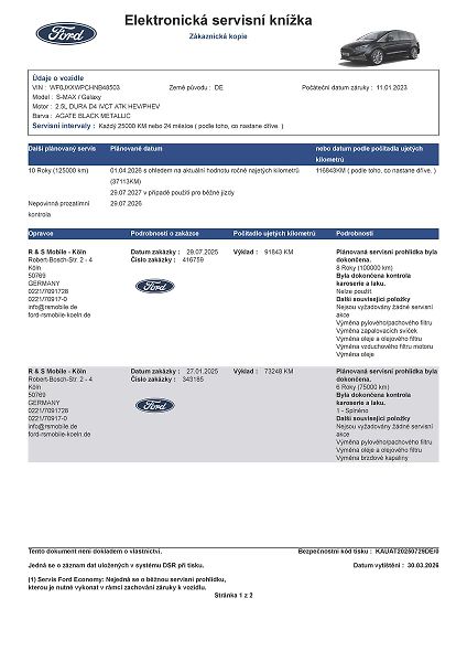 Ford S-MAX 2,5 FHEV Vignale 140KW  7 míst - fotka 54 z 57