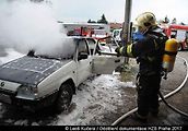 Požár elektrické Škody Favorit.