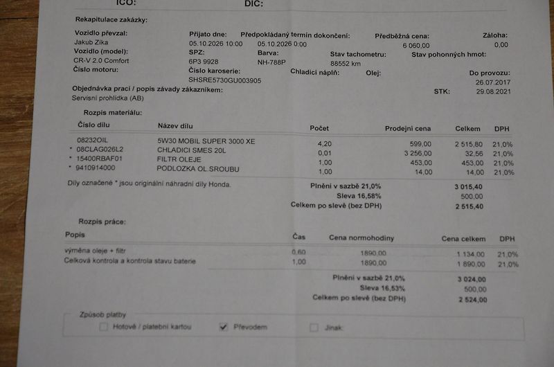 Honda CR-V (2017) 2.0i-VTEC 4x4 1.MAJ./ 88.700km - fotka 37 z 39
