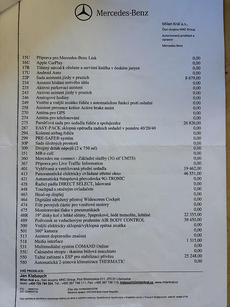 Mercedes-Benz Třídy E (2018) 350D4x4,EXCLUSIV,tažné,PANORAM - fotka 13 z 19