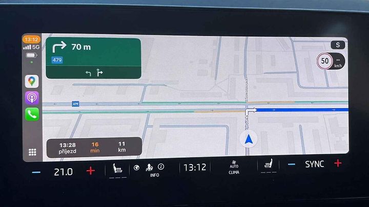 Navigace do auta Google Mapy.