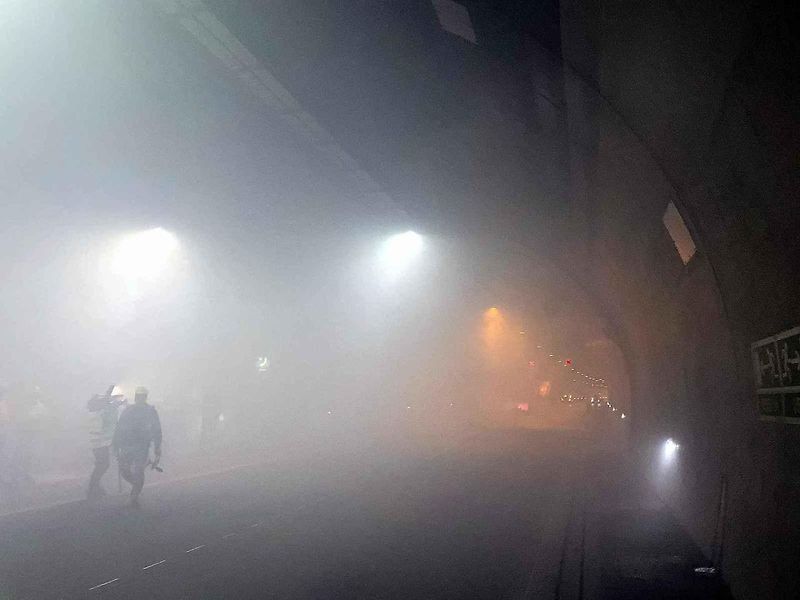 Simulovaný požár v Klimkovickém tunelu při zkoušce nových bezpečnostních a napájecích systémů, 13. 10. 2024.