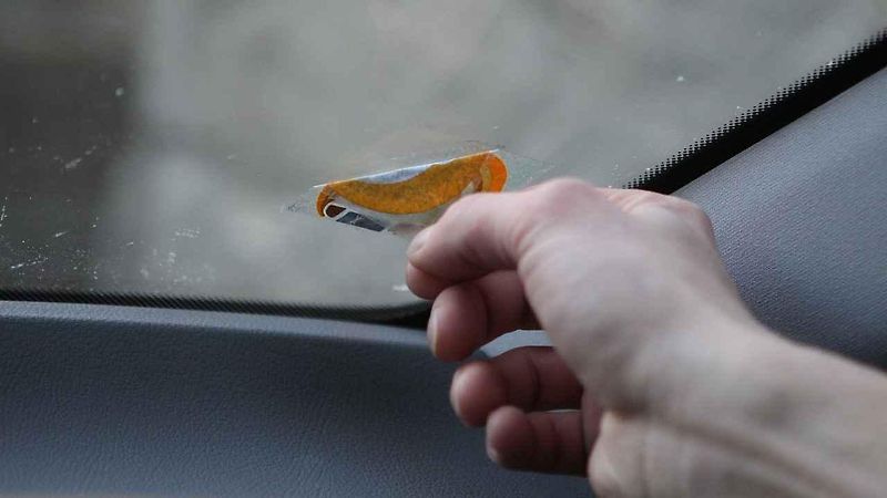 Z ohleduplnosti k čelnímu sklu jsme začali plastovou škrabkou
