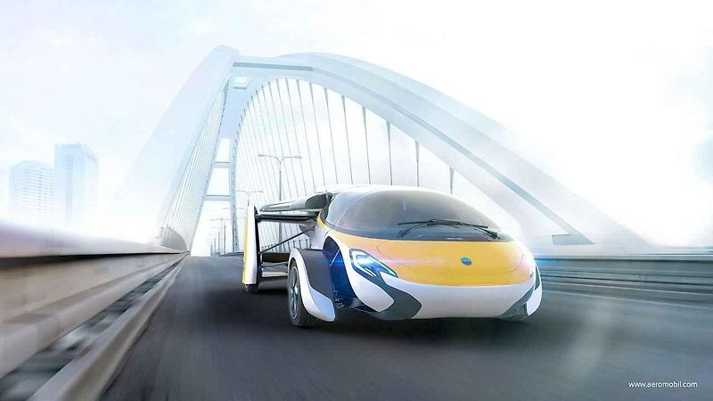 Předpokládaný design nové verze „létajícího automobilu“ od firmy AeroMobil.
