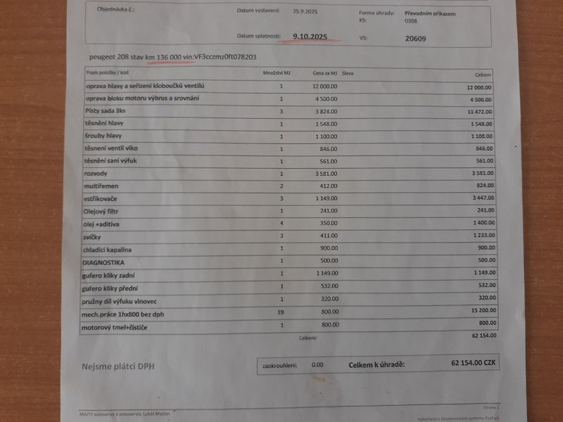 Peugeot 208 (2015) 1.0  PT ,AC,TEMP. - fotka 29 z 31