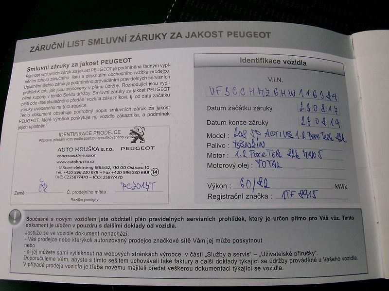 Peugeot 208 (2017) 1.2i KOUPENO ČR,1.MAJITEL - fotka 14 z 17