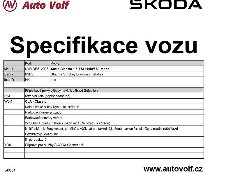 Škoda Scala Classic 1,5TSI 110kW - fotka 2 z 10