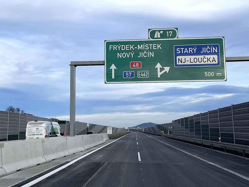 Zprovoznění nového úseku D48 u Nového Jičína, 19. 12. 2024.