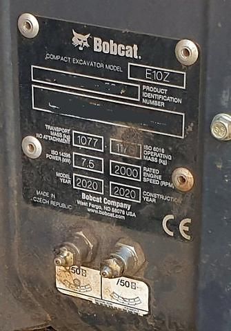 Bobcat (2020) E10Z 1.1t/71-110cm +vrták Bagr - fotka 6 z 15
